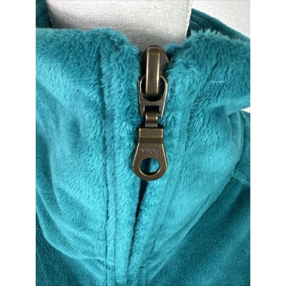 Obermeyer Women's L 1/4 Zip Pullover Jacket Lightweight Fleece Teal EUC - Picture 5 of 13